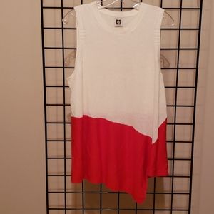 Anne Klein asymmetrical sweater tank sz xl